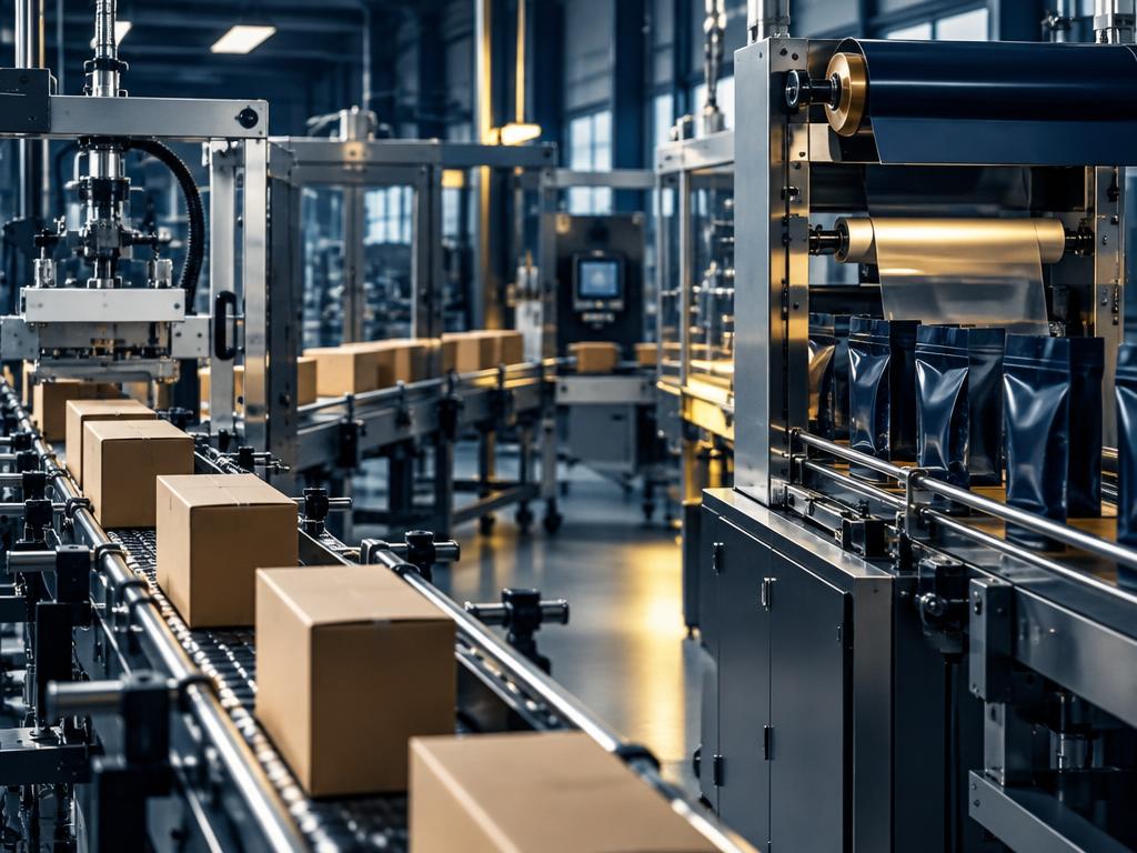 Automated packaging production line